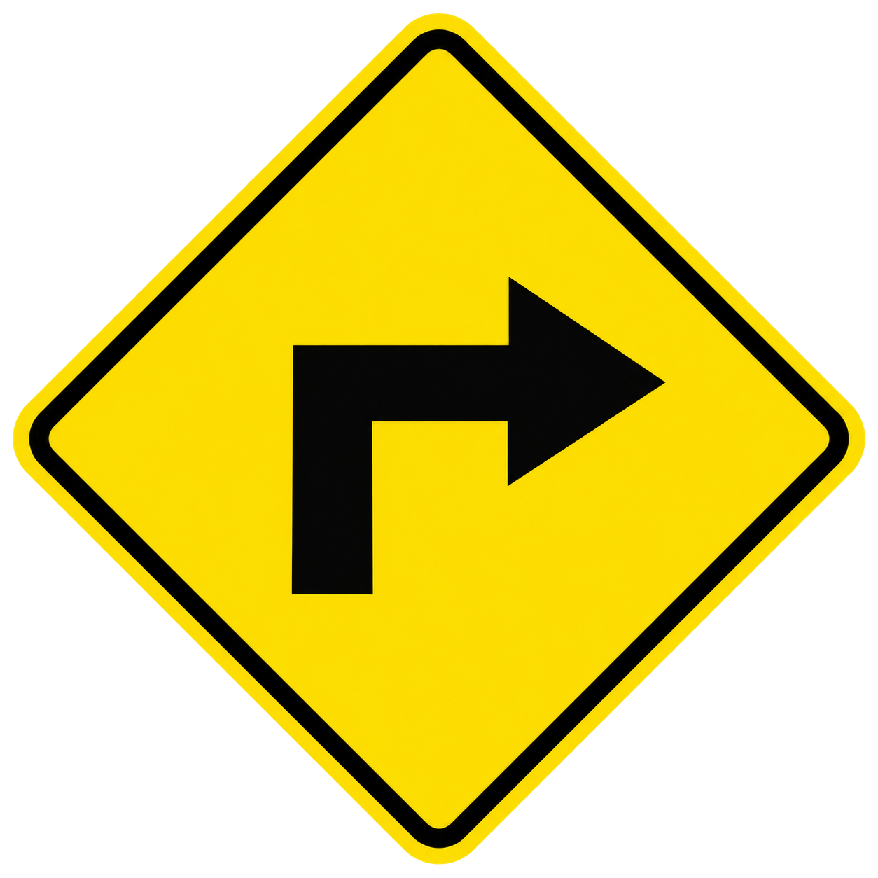 Sharp bend or turn in the road ahead